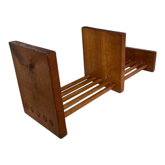 Vintage Wooden Freestanding Rack – Adjustable Divider - Picture 3 of 5